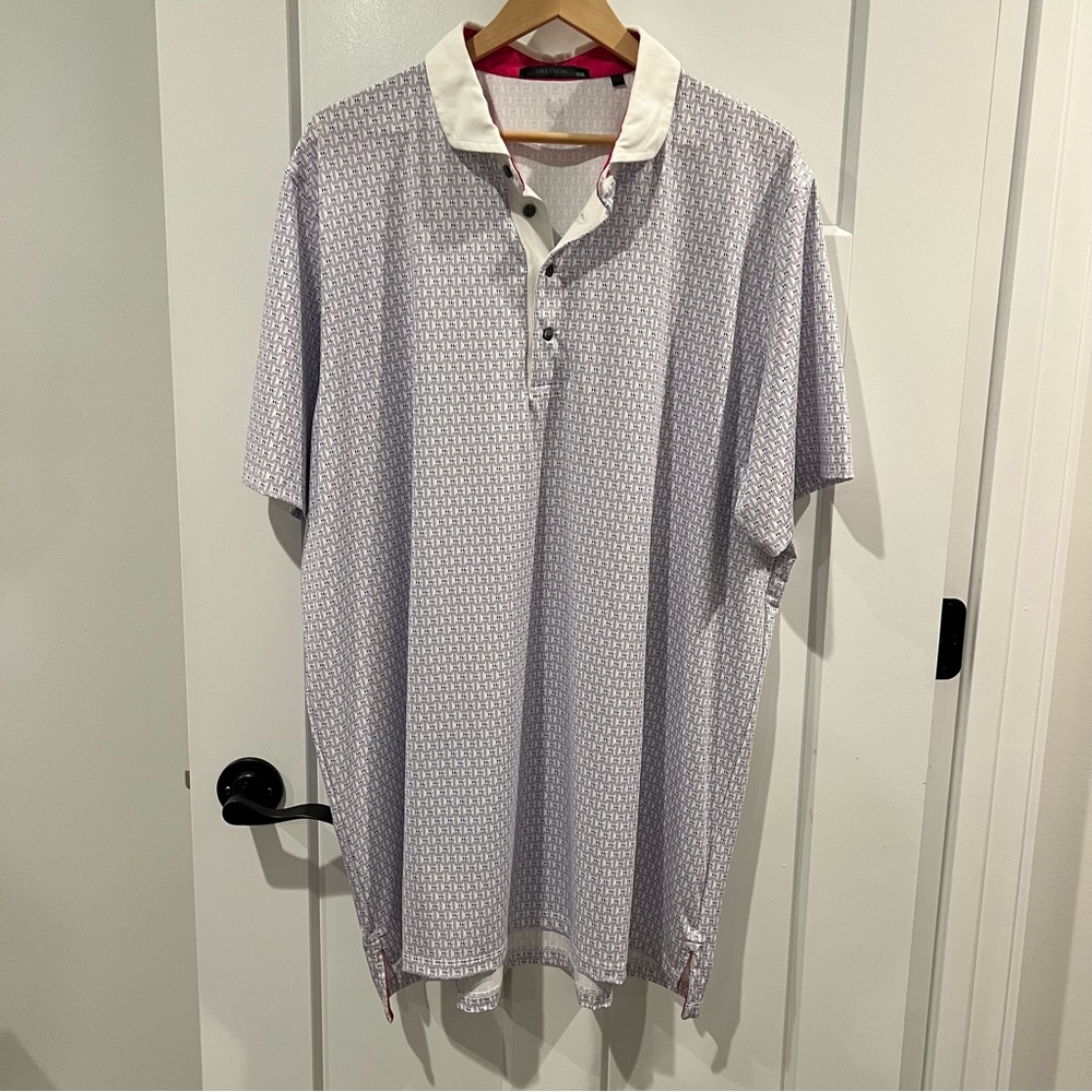 NEW Greyson Mens Golf Polo Monogram AOP Windflower Sz XXL